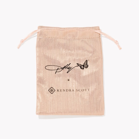 NWT Dolly Parton x Kendra Scott Enamel Butterfly Vintage Gold Pendant Necklace - Picture 4 of 13